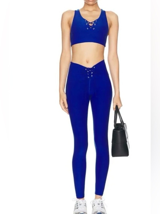 Year of Ours Pants - YEAR OF OURS- FOOTBALL LACE UP LEGGING SET- COBALT BLUE- NEW- SIZE XS